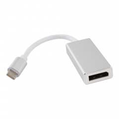 Переходник Type-C - DisplayPort серебристый (кабель)