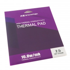 Термопрокладка 120x120х2.5 мм Snowman Thermal Pad 16.8 Вт/(м*К)