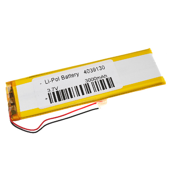 Аккумулятор 3.7v 3000mAh 130x40x4мм (2 pin)