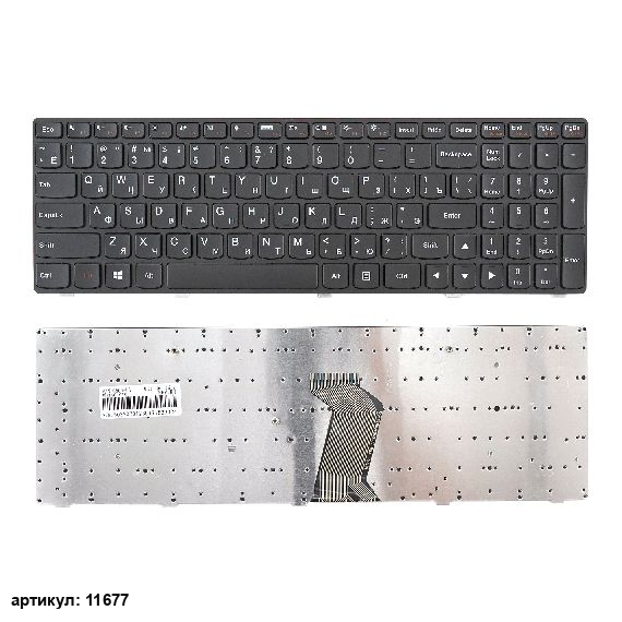 Клавиатура для ноутбука Lenovo G500, G510, G700 черная с рамкой